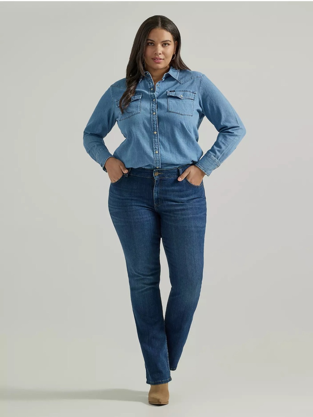 NWT Lee Legendary Bootcut Classic Dark Blue Md Rise Boot Cut Jeans 26W Long